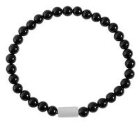 Akzent Armband Herren - Premium Armband Herren in Schwarz aus Onyx, 100% Wasserfest & Hautverträglich