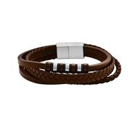 Akzent Armband Unisex - Premium Armband Unisex in Braun aus Leder, 100% Wasserfest & Hautverträglich