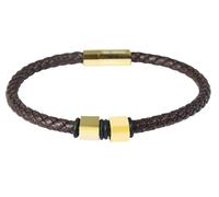 Akzent Armband Unisex - Premium Armband Unisex in Braun aus Leder, 100% Wasserfest & Hautverträglich