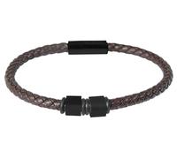 Akzent Armband Unisex - Premium Armband Unisex in Braun aus Leder, 100% Wasserfest & Hautverträglich