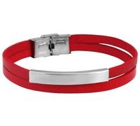 Akzent Armband Unisex - Premium Armband Unisex in Rot aus Leder, 100% Wasserfest & Hautverträglich
