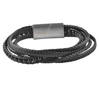 Akzent Armband Unisex - Premium Armband Unisex in Schwarz aus Kunstleder, 100% Wasserfest & Hautverträglich