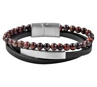 Akzent Armband Unisex - Premium Armband Unisex in Schwarz aus Kunstleder, 100% Wasserfest & Hautverträglich