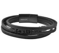 Akzent Armband Unisex - Premium Armband Unisex in Schwarz aus Kunstleder, 100% Wasserfest & Hautverträglich