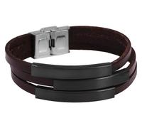Akzent Armband Unisex - Premium Armband Unisex in Schwarz aus Leder, 100% Wasserfest & Hautverträglich