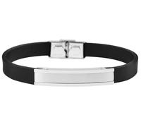Akzent Armband Unisex - Premium Armband Unisex in Schwarz aus Leder, 100% Wasserfest & Hautverträglich