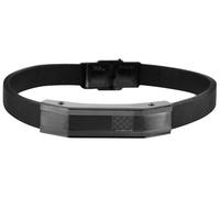 Akzent Armband Unisex - Premium Armband Unisex in Schwarz aus Leder, 100% Wasserfest & Hautverträglich