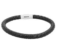 Akzent Armband Unisex - Premium Armband Unisex in Schwarz aus Leder, 100% Wasserfest & Hautverträglich