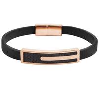 Akzent Armband Unisex - Premium Armband Unisex in Schwarz aus Leder, 100% Wasserfest & Hautverträglich