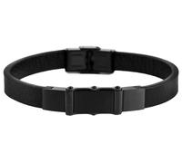 Akzent Armband Unisex - Premium Armband Unisex in Schwarz aus Leder, 100% Wasserfest & Hautverträglich