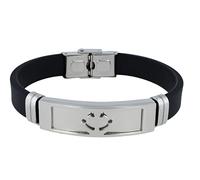 Akzent Armband Unisex - Premium Armband Unisex in Schwarz aus Silikon, 100% Wasserfest & Hautverträglich