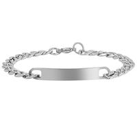 Akzent Armband Unisex - Premium Armband Unisex in Silber aus Edelstahl, 100% Wasserfest & Hautverträglich