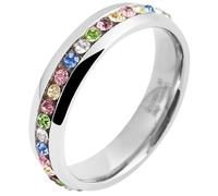Akzent Colorful Damen-Ring Damenschmuck Edelstahl Simili bunt 5060046 (Gr. 64)