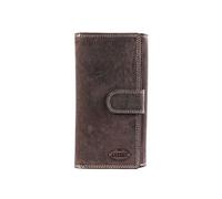 Akzent Damen - Geldbörse Echt Leder Portemonnaie braun 18 x 10 cm