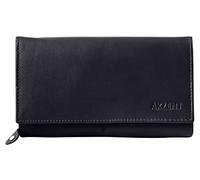 Akzent Damen-Geldbörse Leder RFID Schutz Querformat 10,1 x 17,2 cm 3000437 (blau)