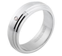 Akzent Damen Ring - Damenring Größe 70 aus Edelstahl in Silber, 100% Wasserfest & Hautverträglich
