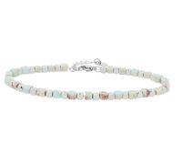 Akzent Edelstahl Armband für Damen in Hellblau | Länge 17 cm | Karabinerverschluss | 100% Wasserfest & Hautverträglich | Bracelet for Woman