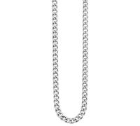 Akzent Edelstahl-Halskette für Unisex in Silber | Länge 60 cm | Karabinerverschluss | Panzerkette | Edelstahlkette | Geschenkidee für Frauen & Männer | 100% Wasserfest & Hautverträglich