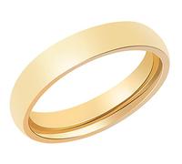 Akzent-Eheringe Partnerringe Verlobungsringe Edelstahl mit Simili+ Gravur goldfarbig Antragsringe Trauringe Freundschaftsringe (Herrenring, 58)