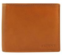 Akzent Geldbörse für Herren aus Leder in Braun, Geldbeutel mit Druckknopf in 10 x 12,5 x 2 cm