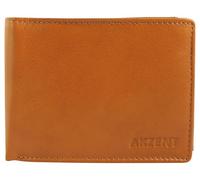 Akzent Geldbörse für Herren aus Leder in Braun, Geldbeutel mit Druckknopf in 9 x 12 x 2,3 cm