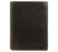Akzent Geldbörse für Herren aus Leder in Schwarz, Geldbeutel mit Druckknopf in 12,3 x 9,5 x 2 cm