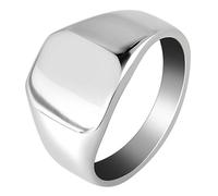 Akzent Herren Ring - Herrenring Größe 56 aus Edelstahl in Silber, 100% Wasserfest & Hautverträglich