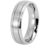 Akzent Herren Ring - Herrenring Größe 68 aus Edelstahl in Silber, 100% Wasserfest & Hautverträglich