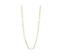 Akzent Kette Damen - Premium Halskette Damen in Gold aus Edelstahl, 100% Wasserfest & Hautverträglich