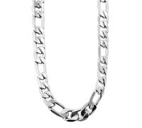 Akzent Kette Damen - Premium Halskette Damen in Silber aus Edelstahl, 100% Wasserfest & Hautverträglich