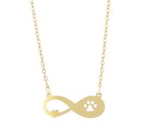 Akzent Kette Damen - Premium Halskette mit Anhänger Damen in Gold aus Edelstahl, 100% Wasserfest & Hautverträglich