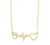 Akzent Kette Damen - Premium Halskette mit Anhänger Damen in Gold aus Edelstahl, 100% Wasserfest & Hautverträglich