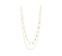 Akzent Kette Damen - Premium Layering-Halskette Damen in Gold aus Edelstahl, 100% Wasserfest & Hautverträglich