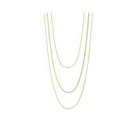 Akzent Kette Damen - Premium Layering-Halskette Damen in Gold & Silber aus Edelstahl, 100% Wasserfest & Hautverträglich (Gold)