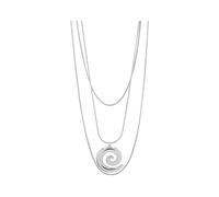 Akzent Kette Damen - Premium Layering-Halskette Damen in Gold & Silber aus Edelstahl, 100% Wasserfest & Hautverträglich (Silber)