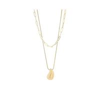 Akzent Kette Damen - Premium Layering-Halskette Damen in Gold & Silber aus Edelstahl, 100% Wasserfest & Hautverträglich (Gold)