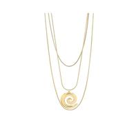 Akzent Kette Damen - Premium Layering-Halskette Damen in Gold & Silber aus Edelstahl, 100% Wasserfest & Hautverträglich (Gold)