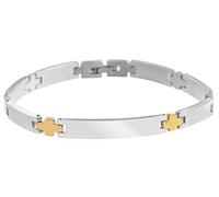 Akzent Marlian Unisex-Armband Armschmuck Gliederarmband Edelstahl Identplatte 5030568 (silberfarbig, goldfarbig)