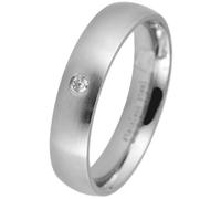 Akzent Partner Ringe - Partnerringe Größe 48 aus Edelstahl in Silber, 100% Wasserfest & Hautverträglich
