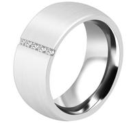 Akzent Partner Ringe - Partnerringe Größe 60 aus Edelstahl in Silber, 100% Wasserfest & Hautverträglich