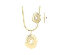 Akzent Schmuckset - Schmuck Set aus Edelstahl Für Damen in Gold, 100% Wasserfest & Hautverträglich