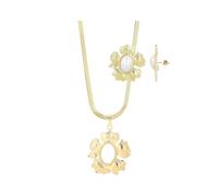 Akzent Schmuckset - Schmuck Set aus Edelstahl Für Damen in Gold, 100% Wasserfest & Hautverträglich