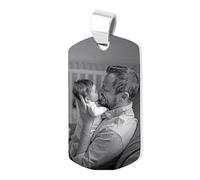 Akzent Unisex-Anhänger Kettenanhänger DogTag silberfarbig + Gravur 5020036