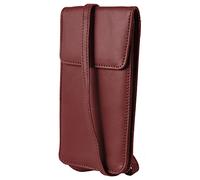 Akzent Unisex-Handy Umhängetasche unter 8 Zoll Leder 18,5x9,5x2cm 3900027 (Bordeaux)