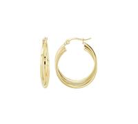 Akzent Wasserfeste Edelstahl Ohrringe Creolen Damen in Gold, 100% Wasserfest & Hautverträglich (Mehrreihig)