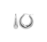 Akzent Wasserfeste Edelstahl Ohrringe Creolen Damen in Silber, 100% Wasserfest & Hautverträglich (Creole - 24,5 mm)