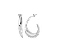 Akzent Wasserfeste Edelstahl Ohrringe Creolen Damen in Silber, 100% Wasserfest & Hautverträglich (SteckCreole)