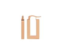 Akzent Wasserfeste Edelstahl Ohrringe Creolen für Damen, 100% Wasserfest & Hautverträglich (Creole - Rechteckig Rosegold)