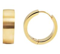 Akzent Wasserfeste Edelstahl Ohrringe Creolen in Gold für Damen, 100% Wasserfest & Hautverträglich