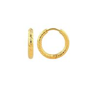 Akzent Wasserfeste Edelstahl Ohrringe Creolen Klappcreolen in Gold für Damen, Größe 8-18 mm, 100% Wasserfest & Hautverträglich (18 mm)